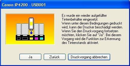 Klicken Sie auf Ja